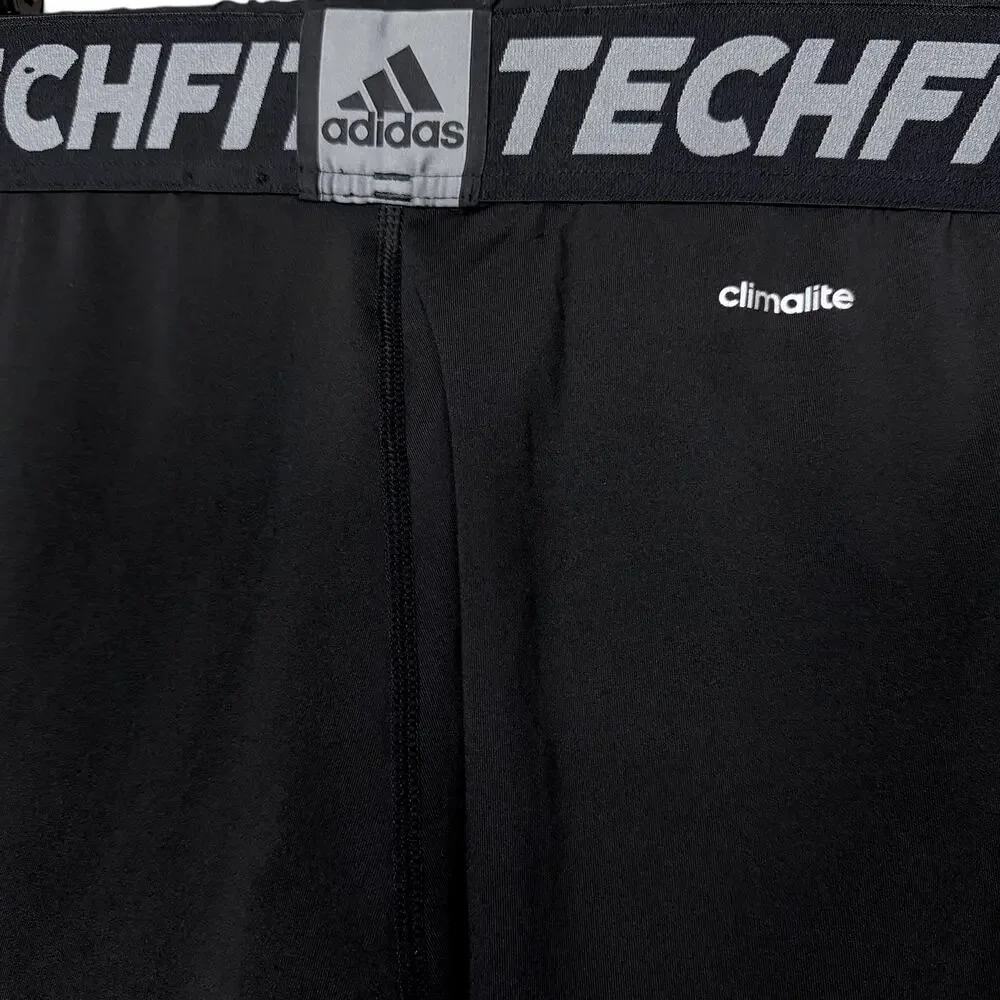 Adidas Mens Large Black Techfit Compression Training Long Tights Gym Workout